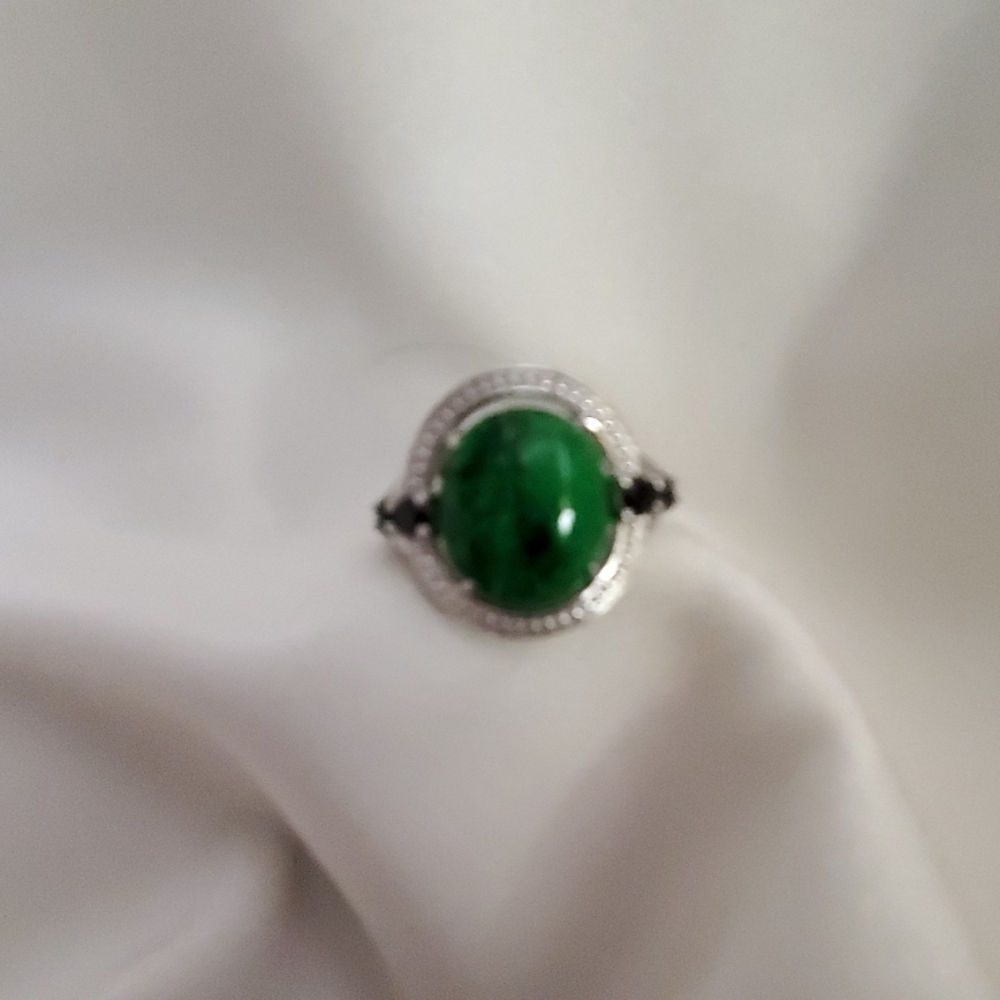 Green and Blue Lapis Ring